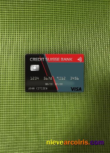 USA Credit Suisse Bank visa card photolook